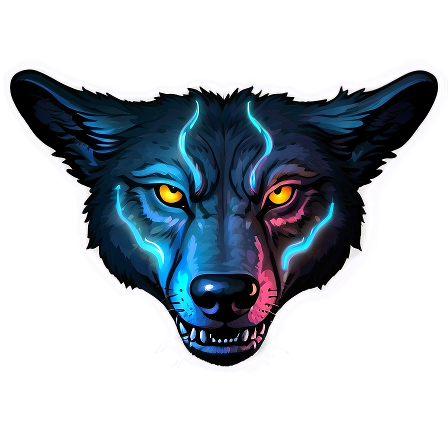 Wolf Face With Glowing Eyes Png 06292024 PNG Image