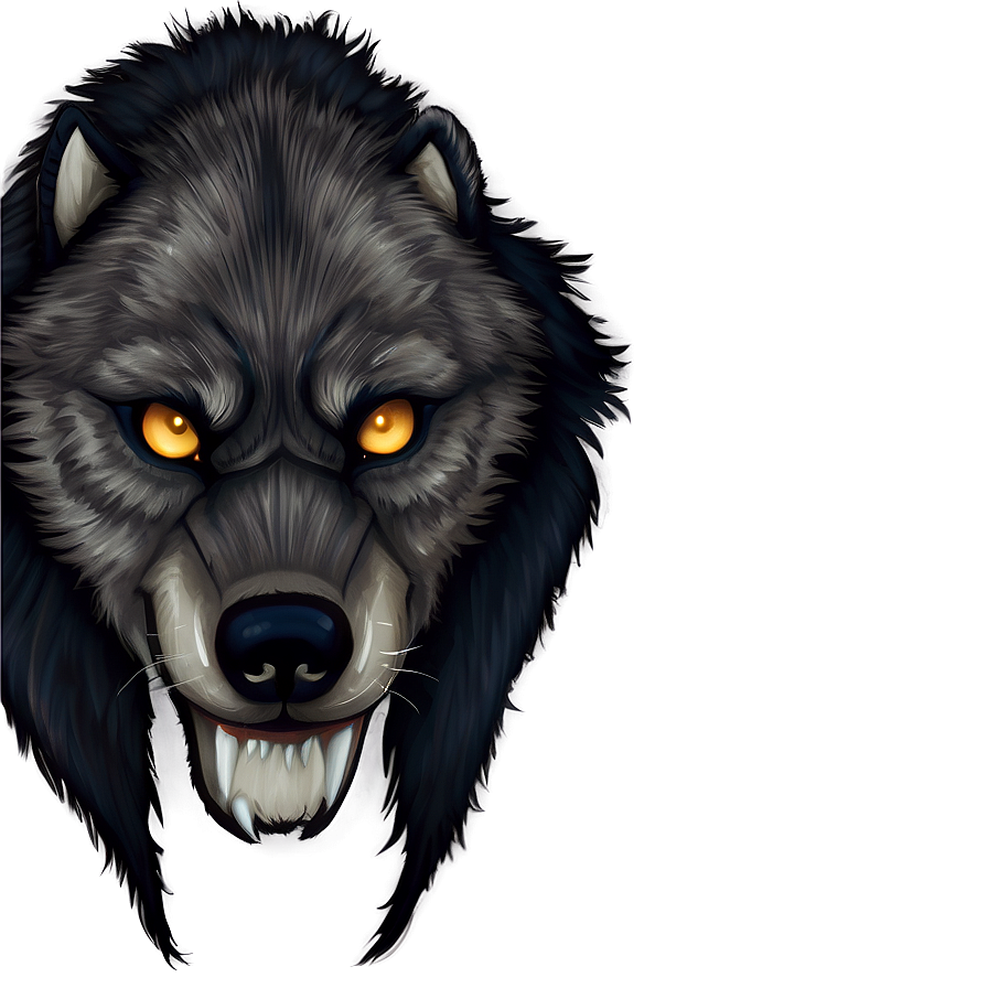 Wolf Face With Scar Detail Png 33 PNG Image