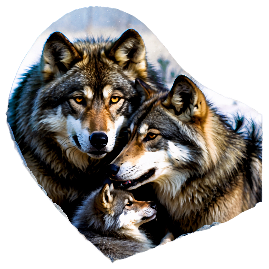 Wolf Family Love Png 96 PNG Image