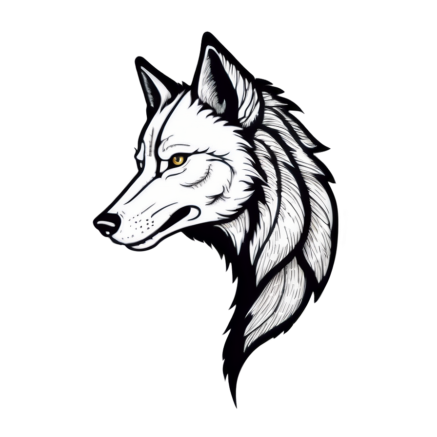 Wolf Tattoo Outline Png 77 PNG Image