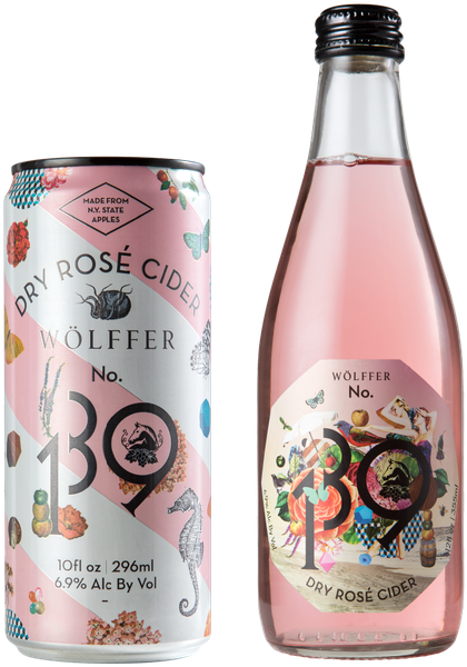 Wolffer Dry Rose Cider Canand Bottle PNG Image