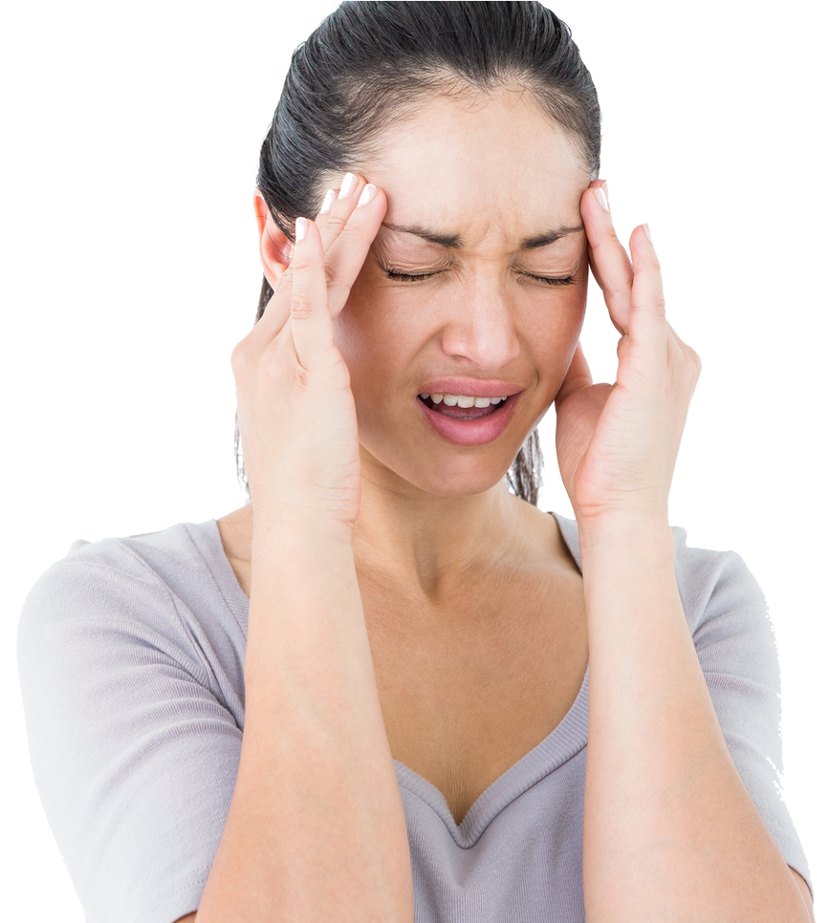 Woman Experiencing Headache PNG Image