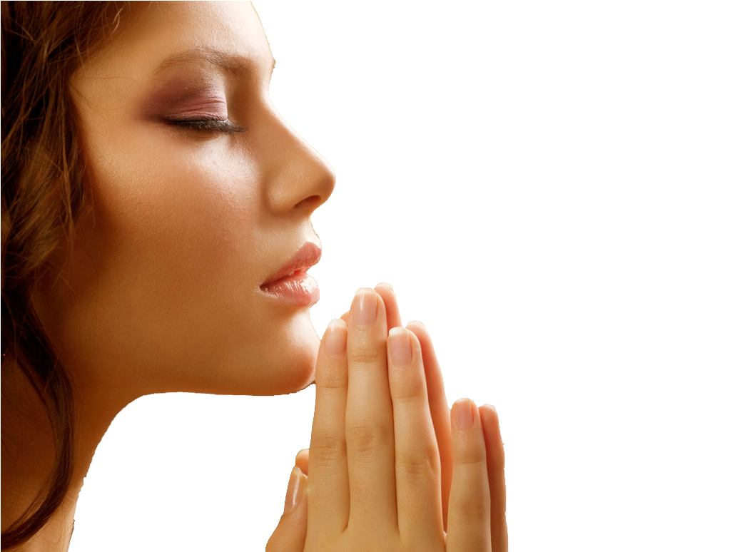 Woman Praying Closed Eyes PNG Image