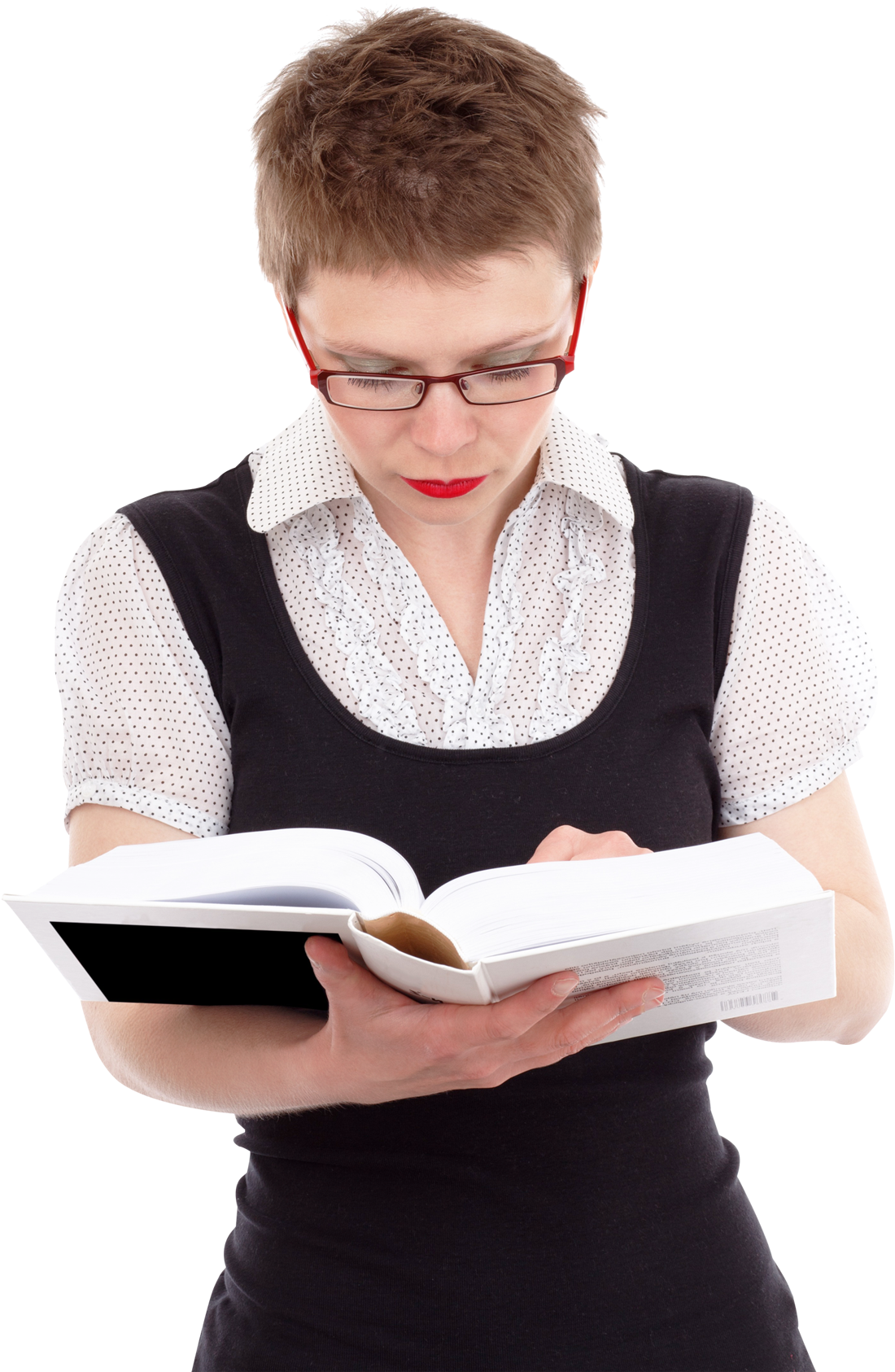 Woman Reading Book PNG Image