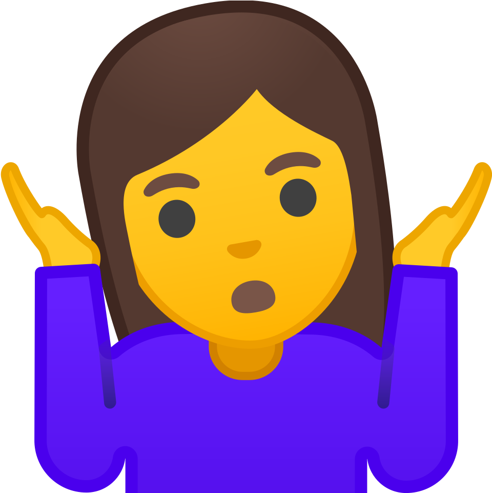 Woman Shrugging Emoji PNG Image