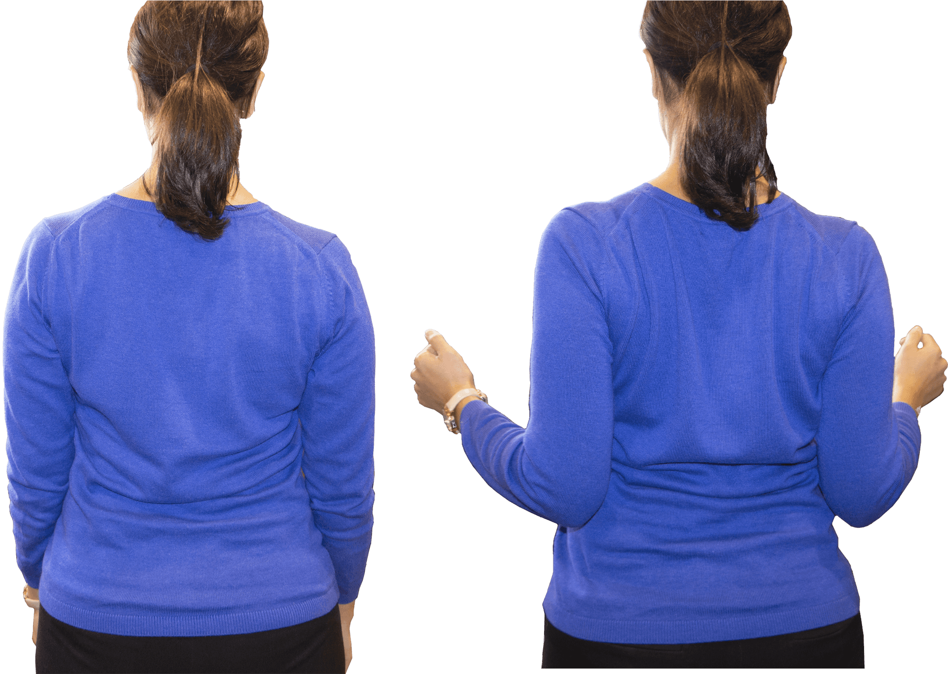 Woman Shrugging Gesture Comparison PNG Image