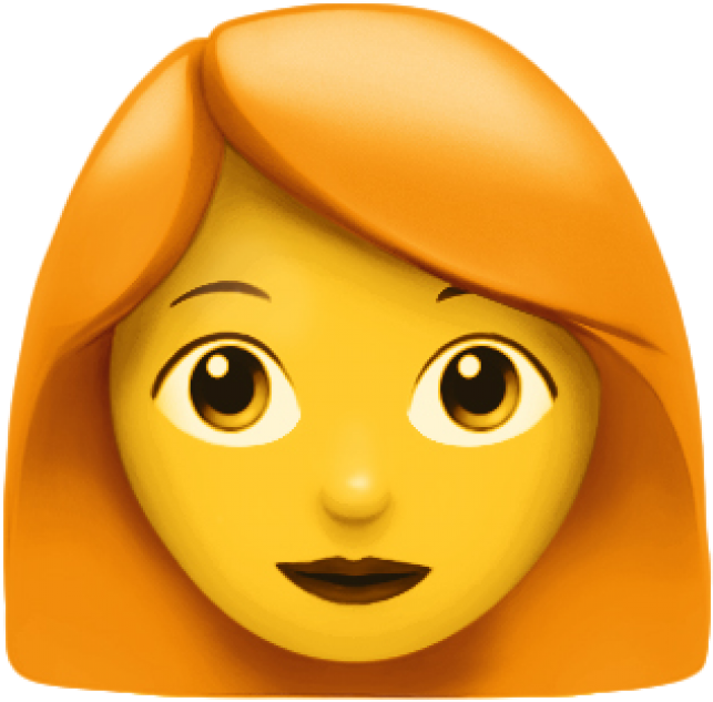 Woman With Ginger Hair Emoji.png PNG Image