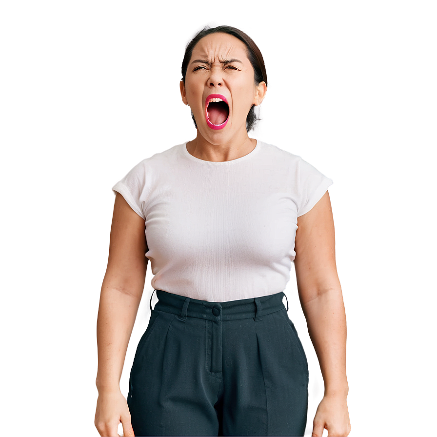 Woman Yelling In Anger Png Wit PNG Image