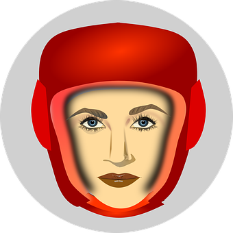 Womanin Red Helmet PNG Image