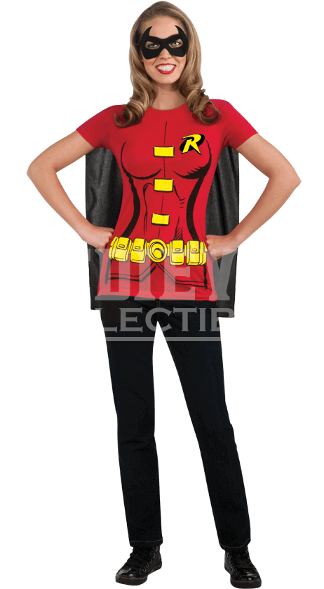 Womanin Robin Costume T Shirt PNG Image