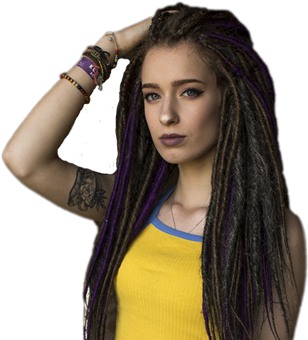 Womanwith Dreadlocksand Tattoo PNG Image