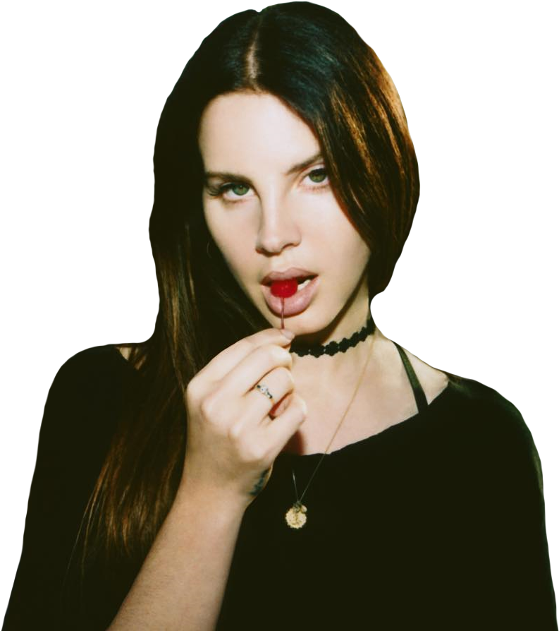 Womanwith Red Lollipop PNG Image