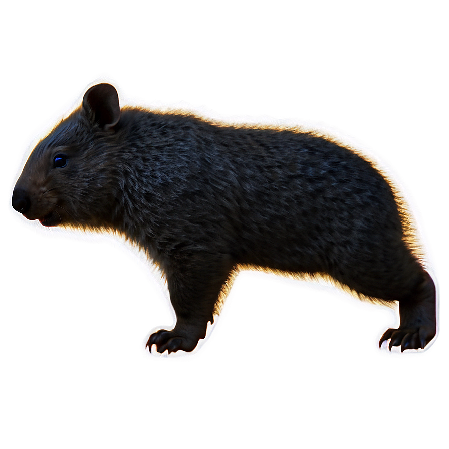 Wombat Silhouette Png 06252024 PNG Image