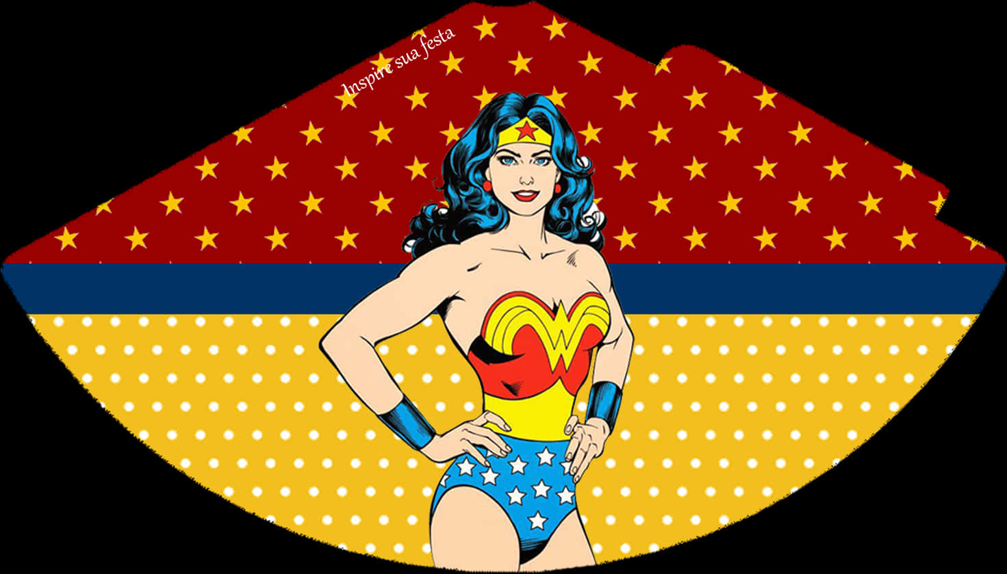 Wonder Woman Classic Comic Art PNG Image