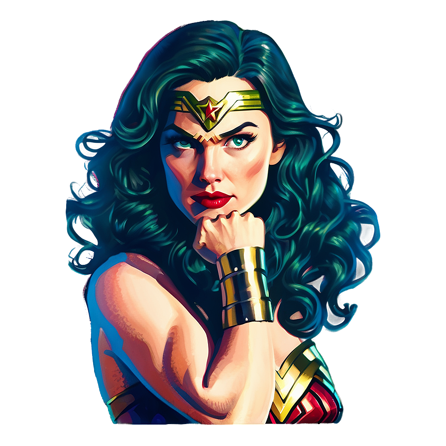 Wonder Woman Comic Art Png Qvf PNG Image