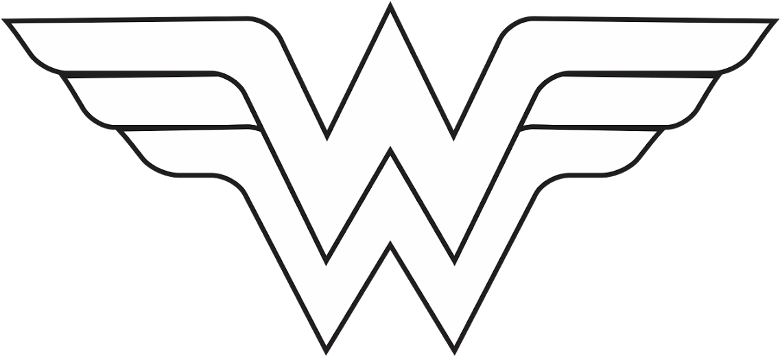 Wonder Woman Logo Outline PNG Image