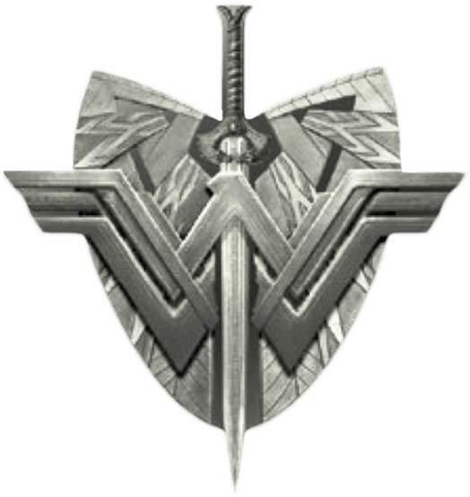 Wonder Woman Logo Sword Emblem PNG Image