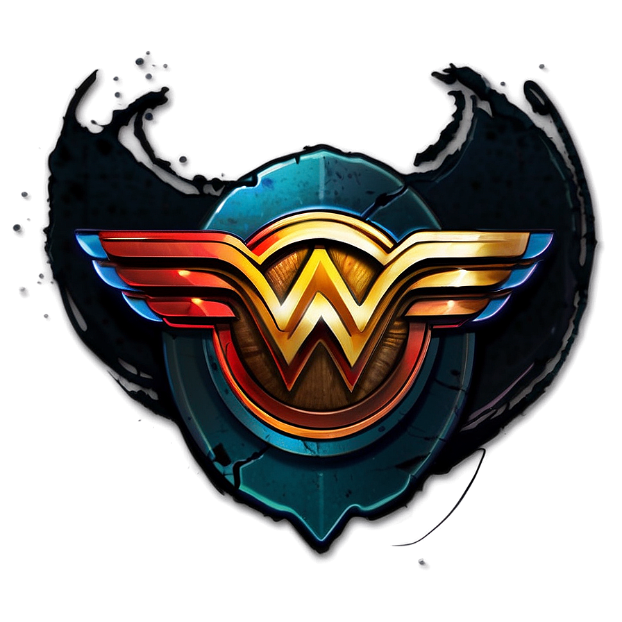 Wonder Woman Logo With Text Png Qfo PNG Image