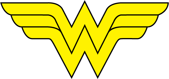 Wonder Woman Logo Yellow W PNG Image