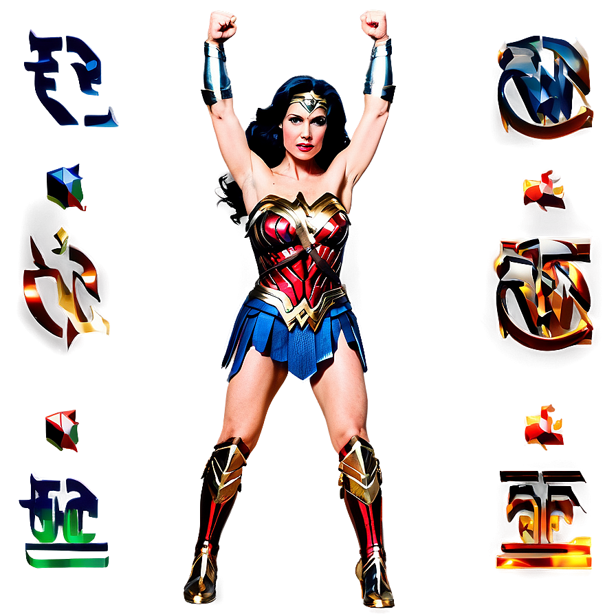 Wonder Woman Powerful Pose Png 05212024 PNG Image