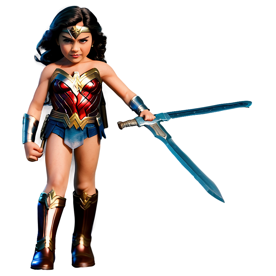 Wonder Woman Sword Pose Png Pmu PNG Image