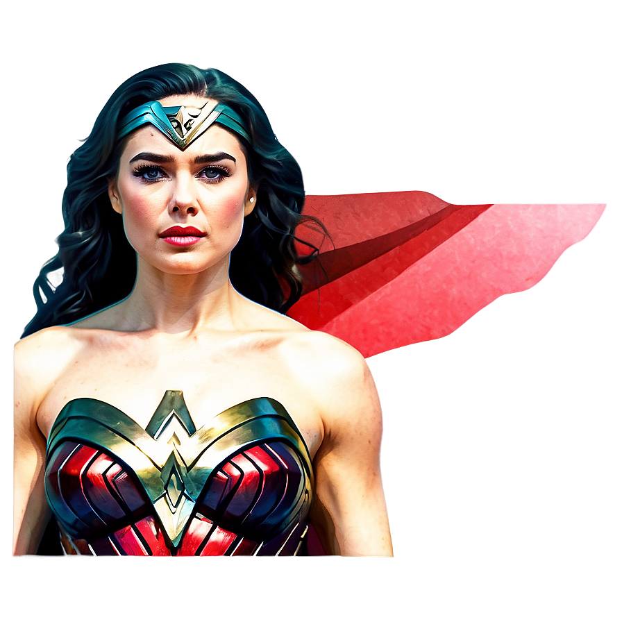 Wonder Woman Watercolor Art Png Kbi PNG Image