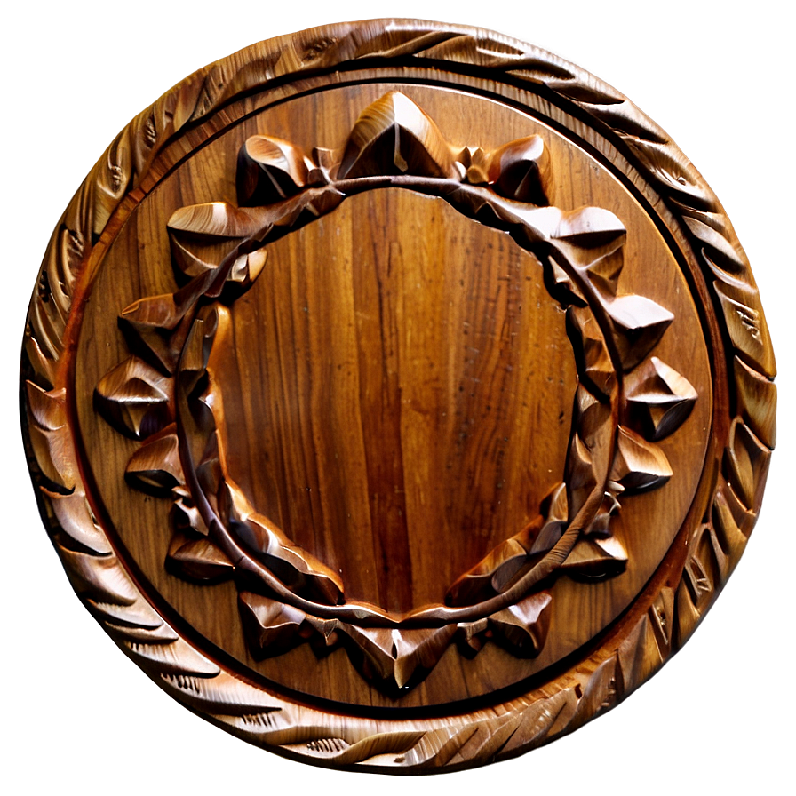 Wood Circle Medallion Png 06282024 PNG Image