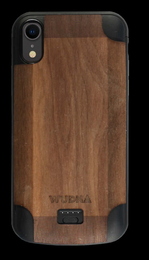 Wooden Backed Smartphone Case PNG Image