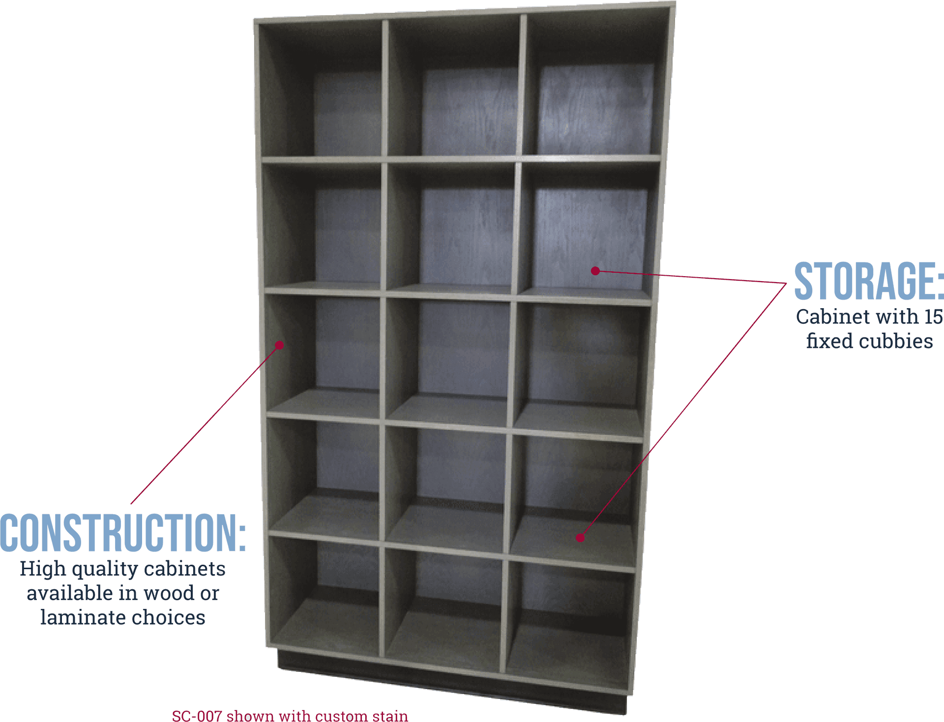 Wooden Cabinetwith Cubbies Storage Solution PNG Image