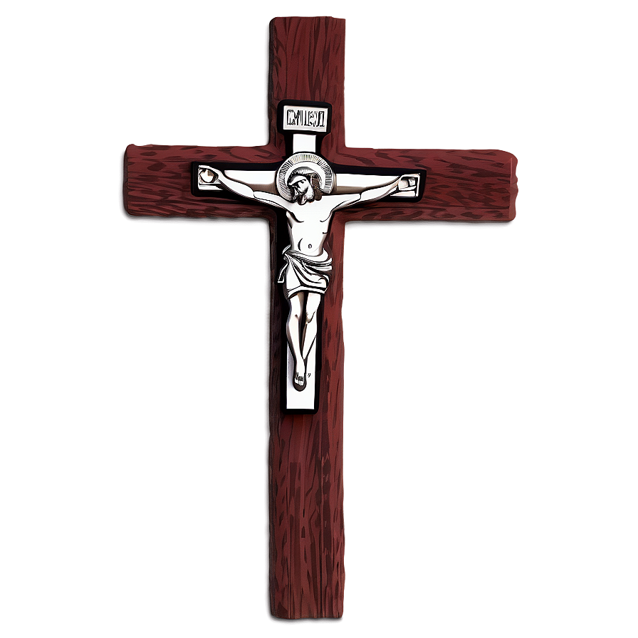 Wooden Catholic Cross Graphic Png Wus4 PNG Image