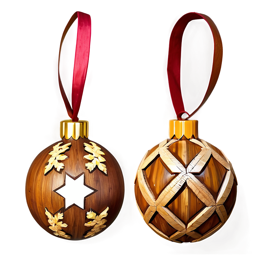 Wooden Christmas Ornaments Png 50 PNG Image