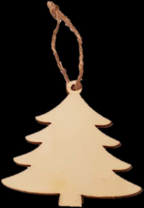 Wooden Christmas Tree Ornament PNG Image