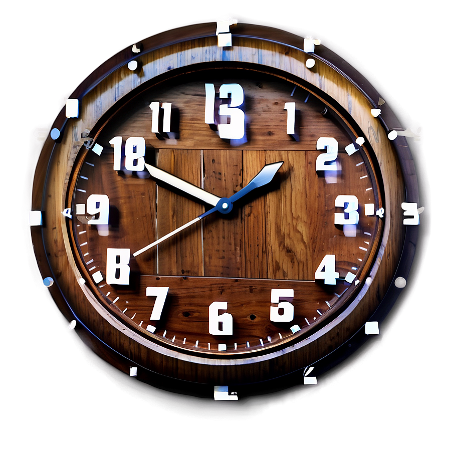 Wooden Clock Clipart Png Qlu22 PNG Image