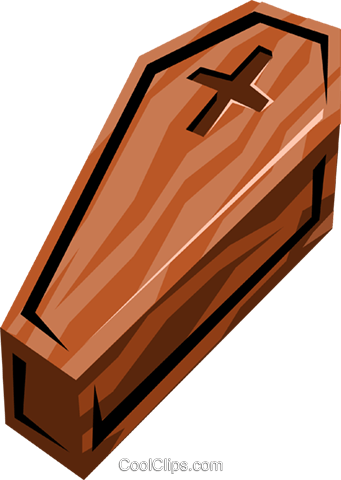 Wooden Coffin Cartoon Illustration PNG Image