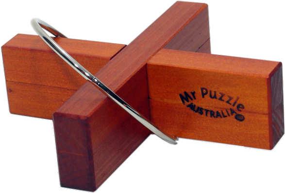 Wooden Cross Puzzlewith Metal Bolt PNG Image