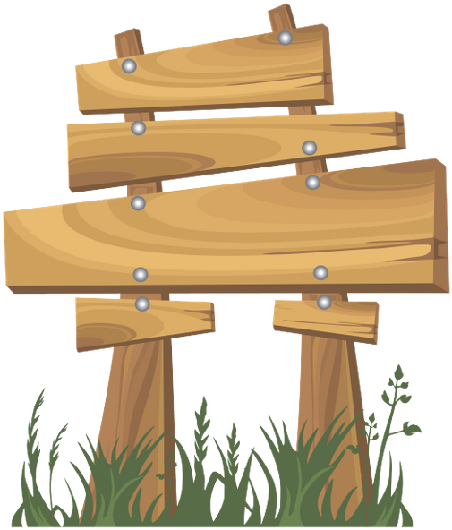 Wooden Direction Signs Vector PNG Image