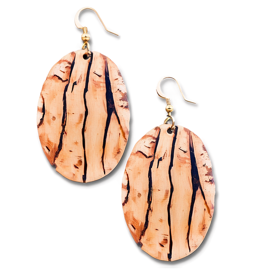 Wooden Disc Earring Png 05252024 PNG Image