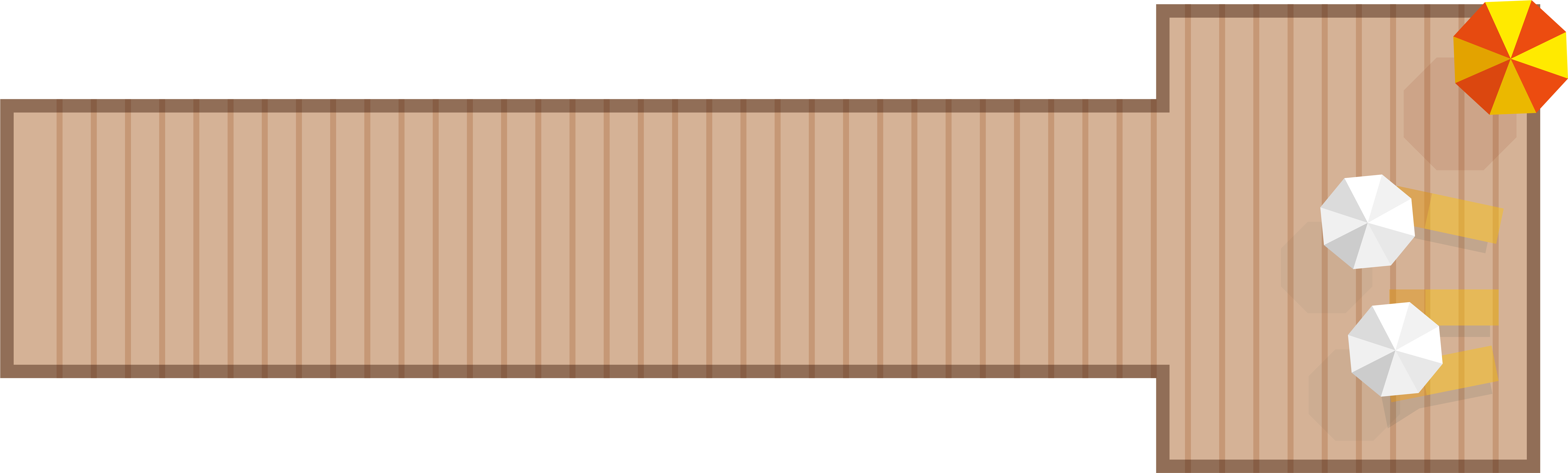 Wooden Dock Top View Illustration PNG Image