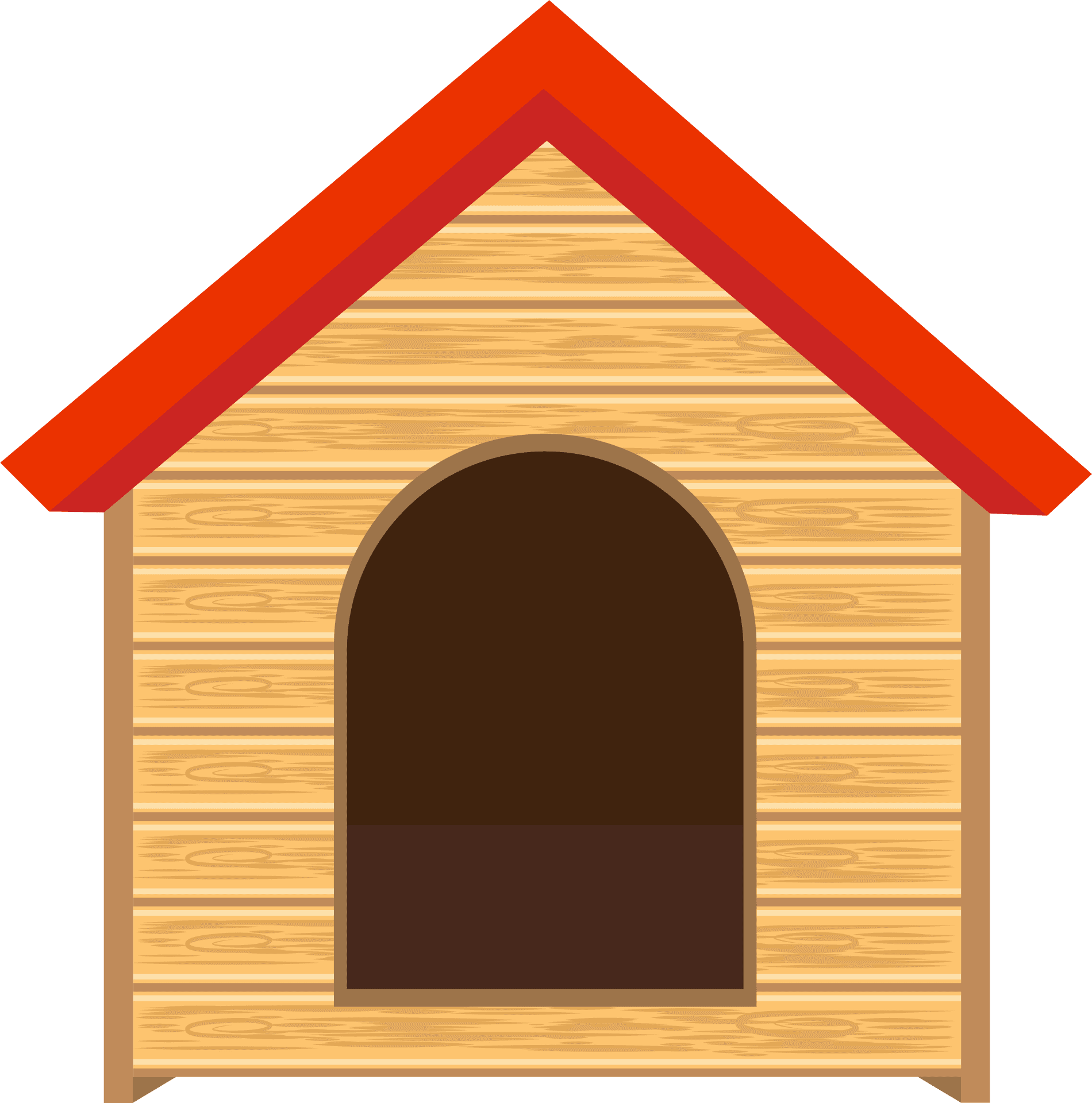 Wooden Doghouse Illustration PNG Image