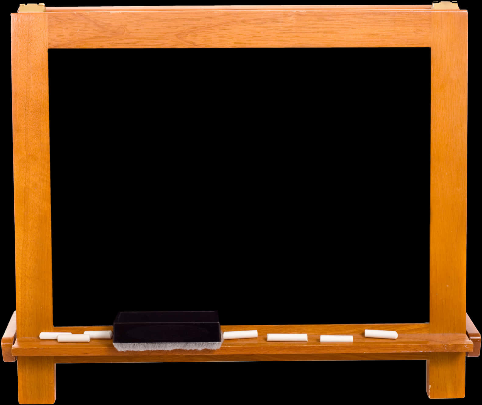 Wooden Easel Blackboard Blank PNG Image