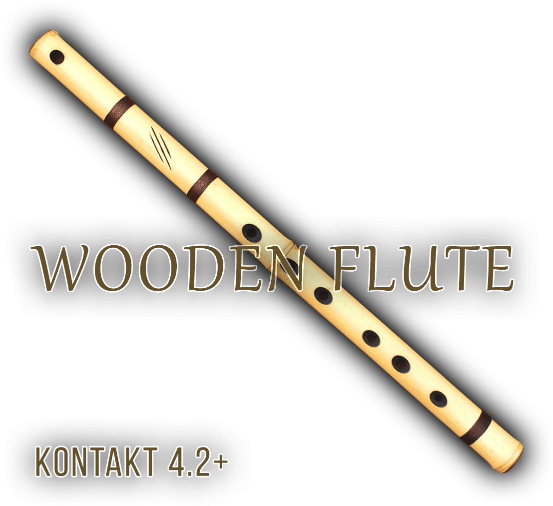 Wooden Flute Musical Instrument PNG Image