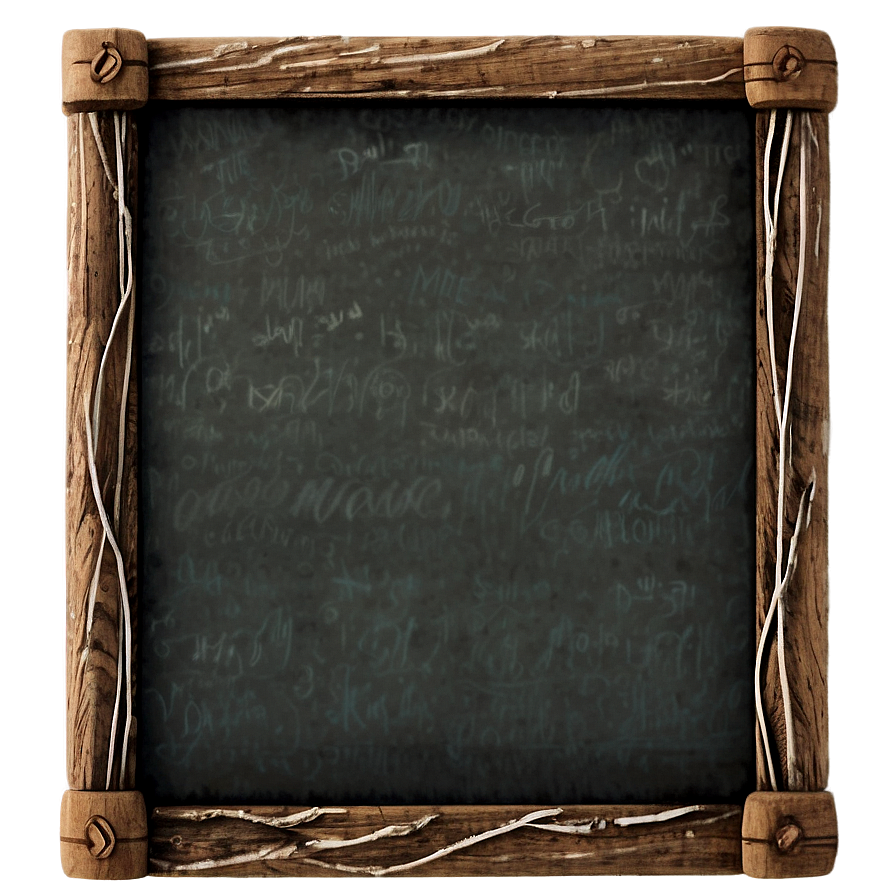 Wooden Frame Chalkboard Png Tlt PNG Image