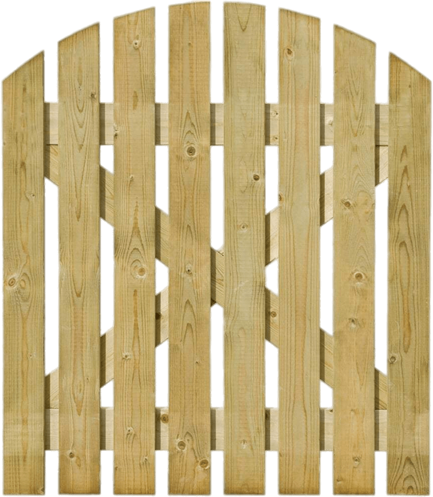 Wooden Garden Gate Design PNG Image