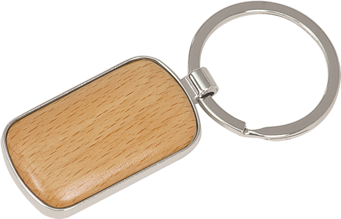 Wooden Insert Keychain PNG Image