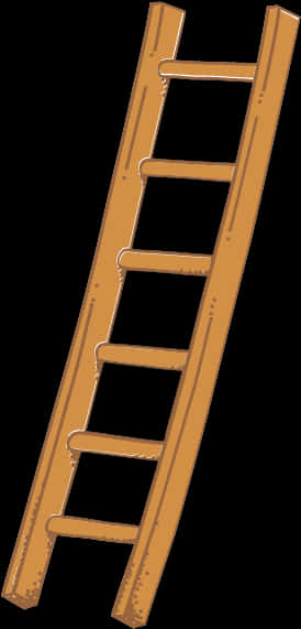 Wooden Ladder Isolated PNG Image