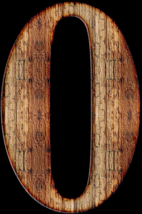 Wooden Letter O Texture PNG Image