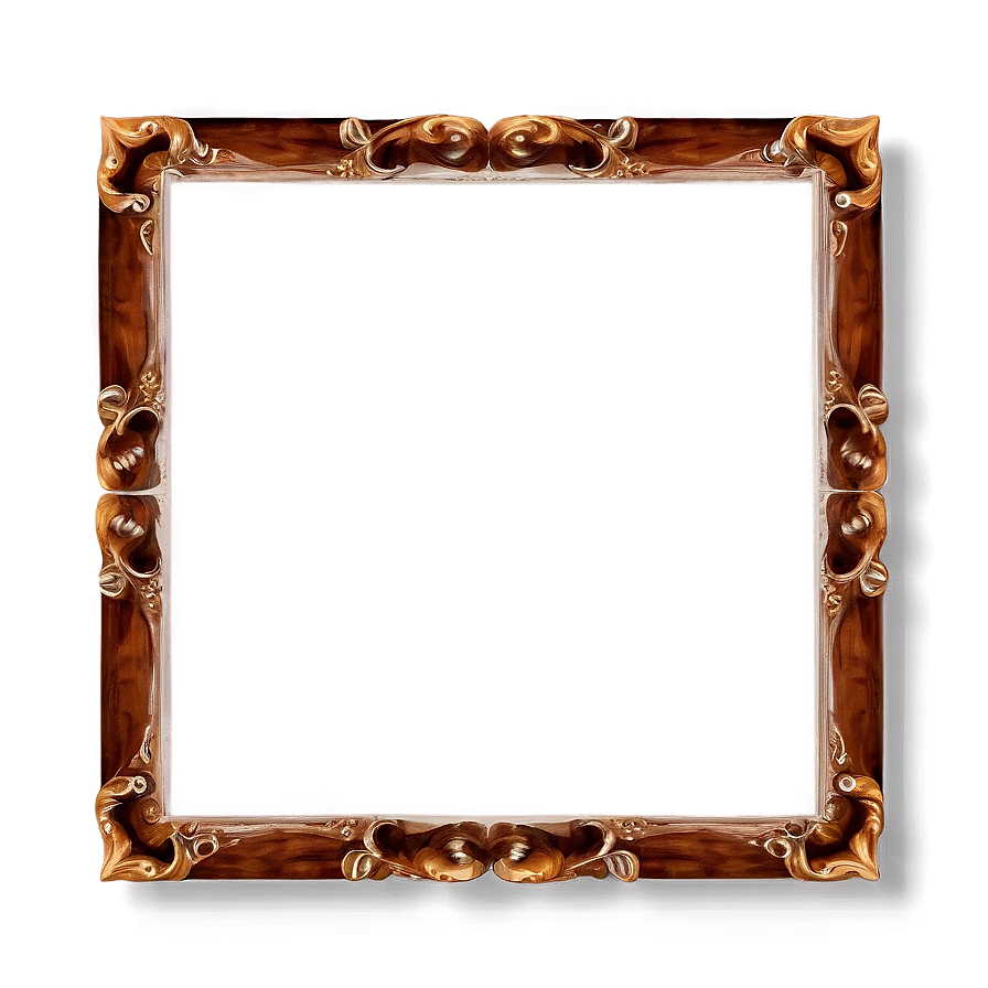 Wooden Mirror Frame Png 06212024 PNG Image