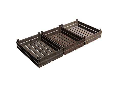 Wooden Palletson Black Background PNG Image