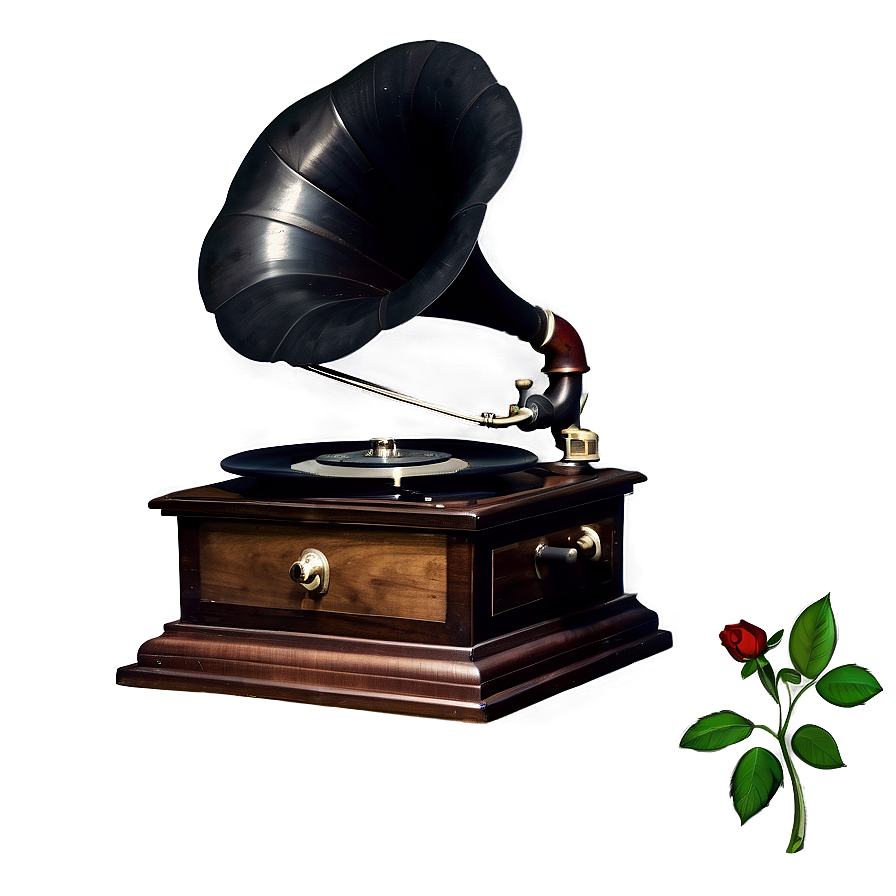 Wooden Phonograph Photo Png Aie28 PNG Image