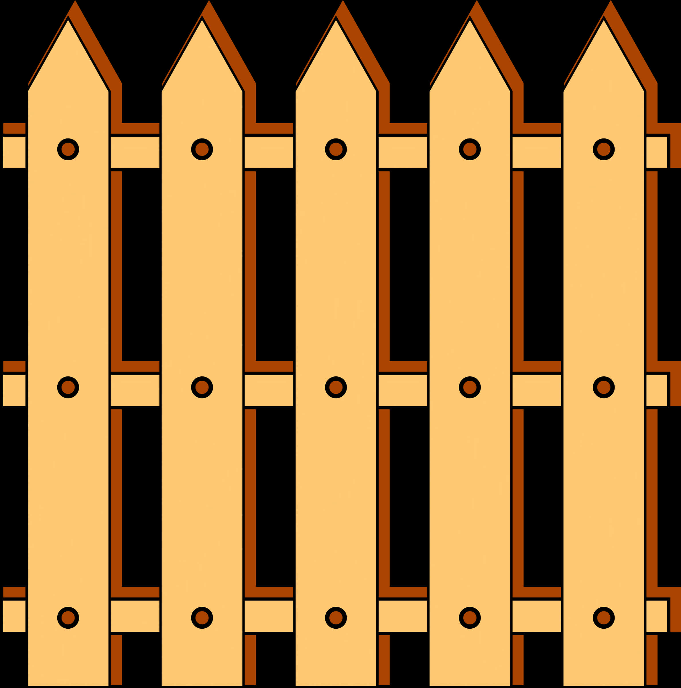 Wooden Picket Fence Graphic PNG Image